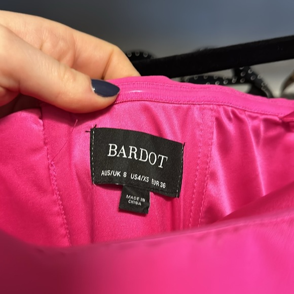 Bardot Women's Pink Georgia Ruffle Strapless Cocktail Sheath Dress - Picture 6 of 7